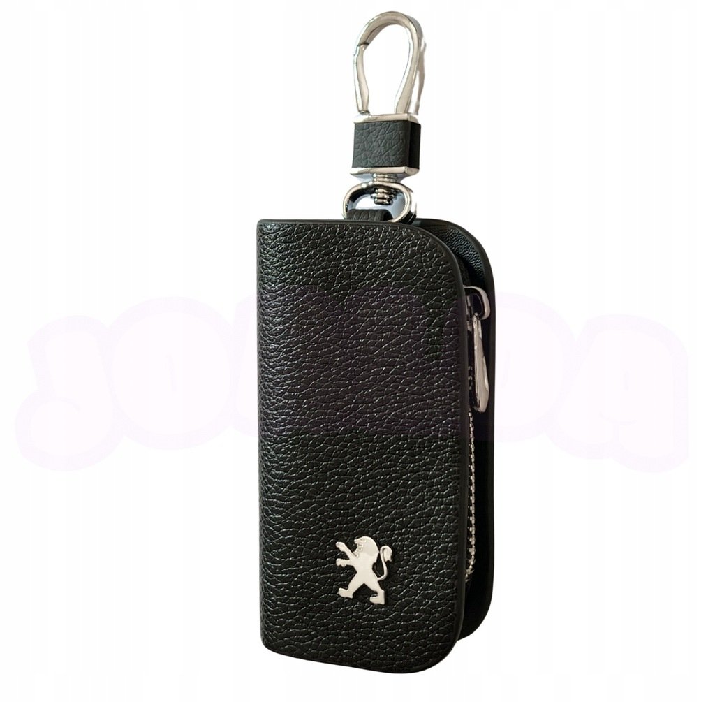 SKÓRZANE ETUI na klucze PEUGEOT logo KLUCZYK samochodowy ELEGANCKI brelok