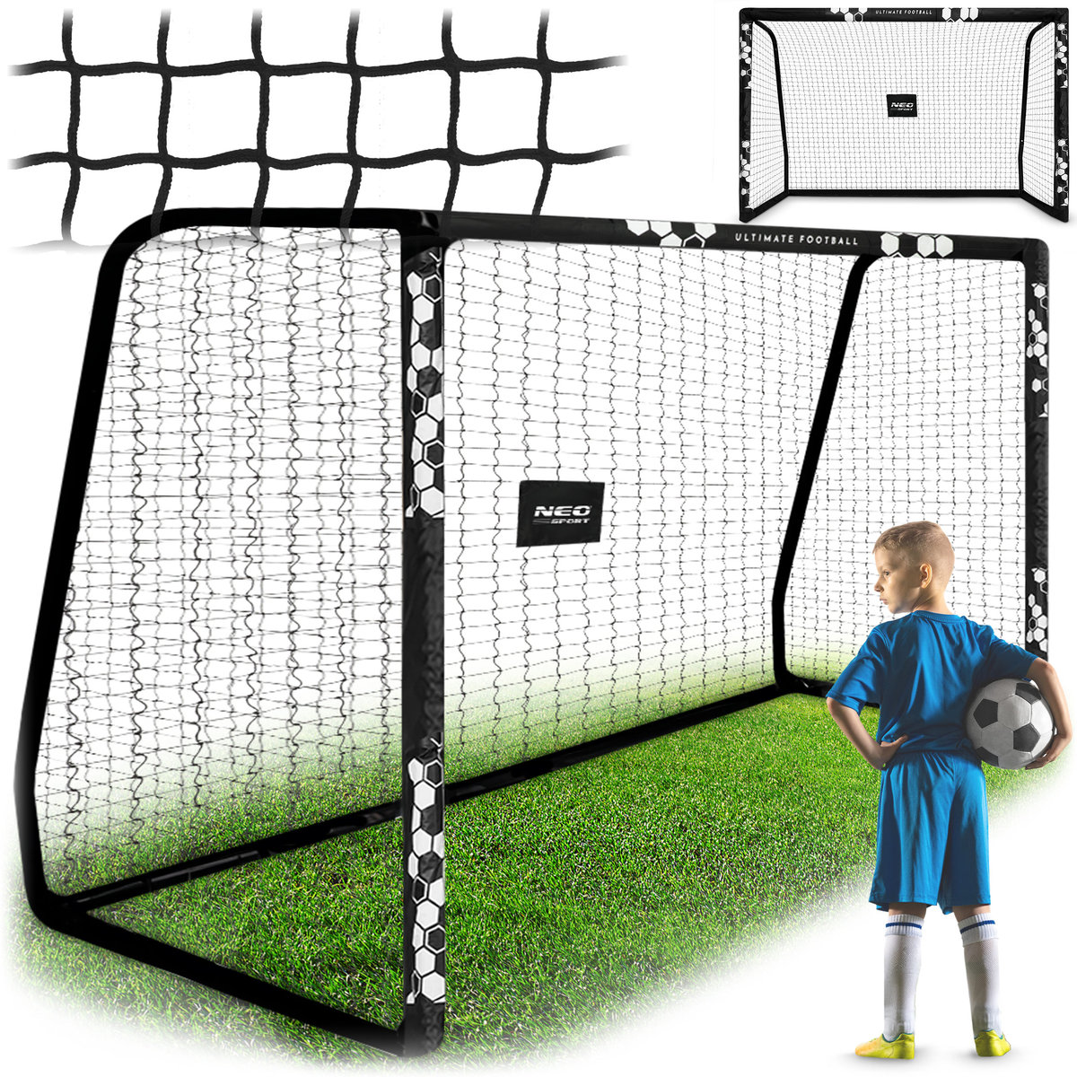 Bramka piłkarska do piłki nożnej 300x200x120 cm stalowa Neo-Sport