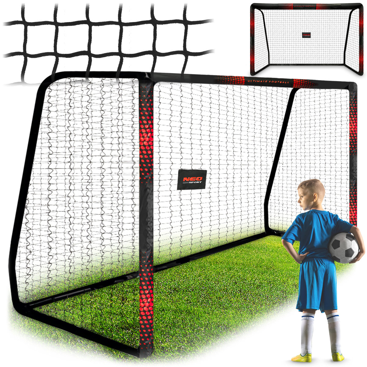 Bramka piłkarska do piłki nożnej 300x200x120 cm stalowa Neo-Sport