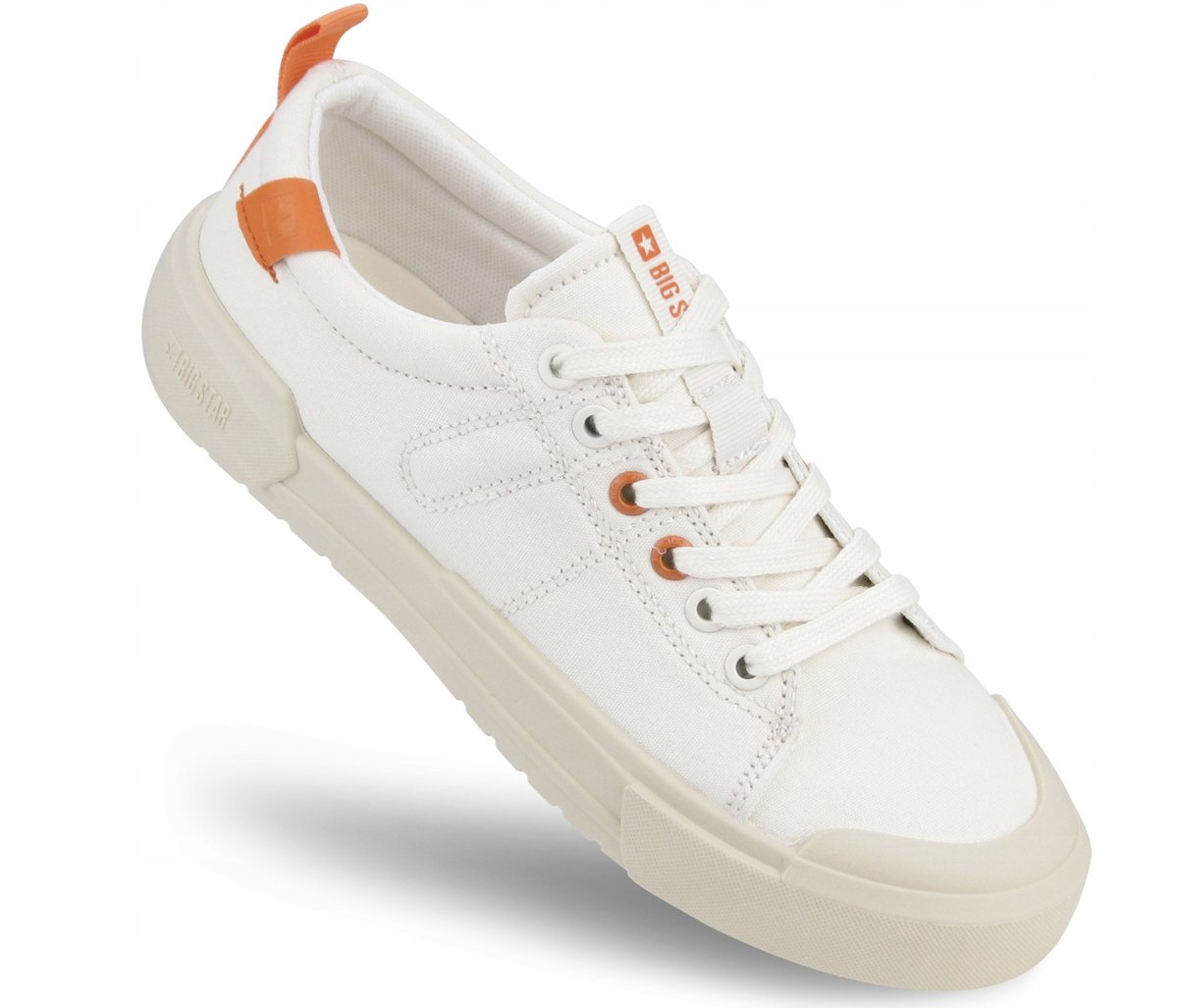 Buty Trampki damskie Big Star NN274445 Beżowy - Wygodne sneakersy R36