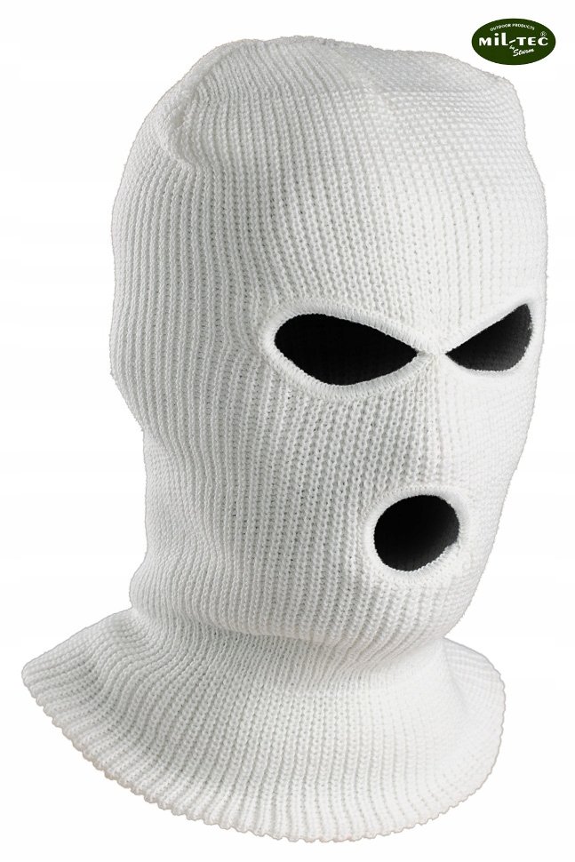 Kominiarka balaklawa biała drill streetwear y2k