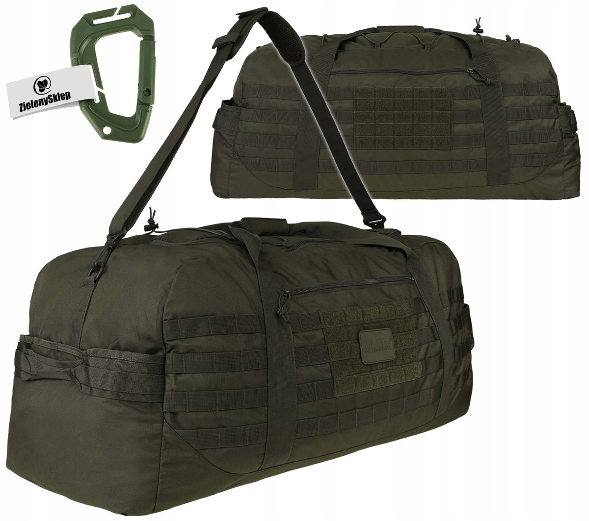 Mil-Tec, Torba turystyczna, wojskowa, US Combat Parachute Cargo, Olive, 105 l
