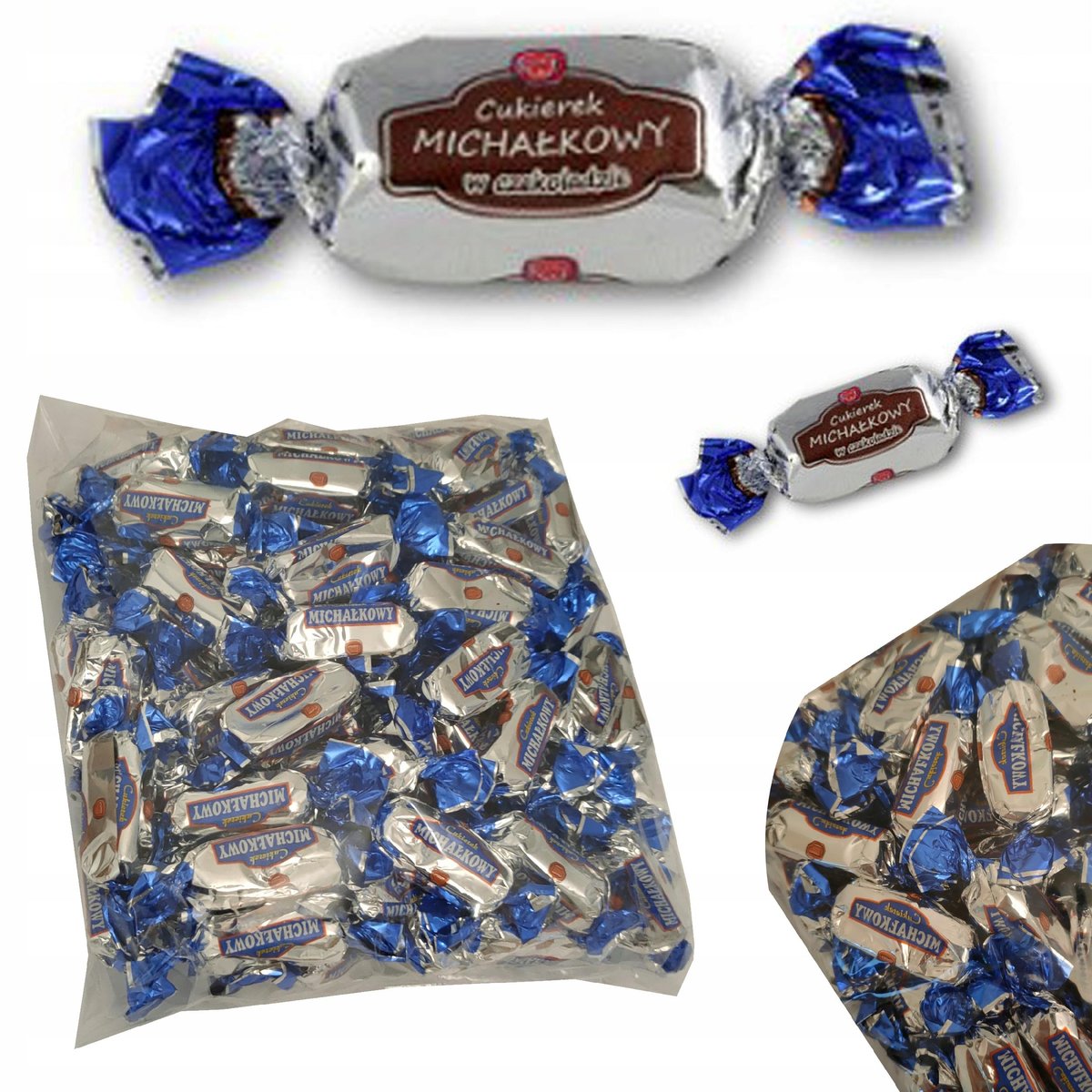 Cukierki w czekoladzie orzechowe Michałkowe 1kg opakowanie zbiorcze