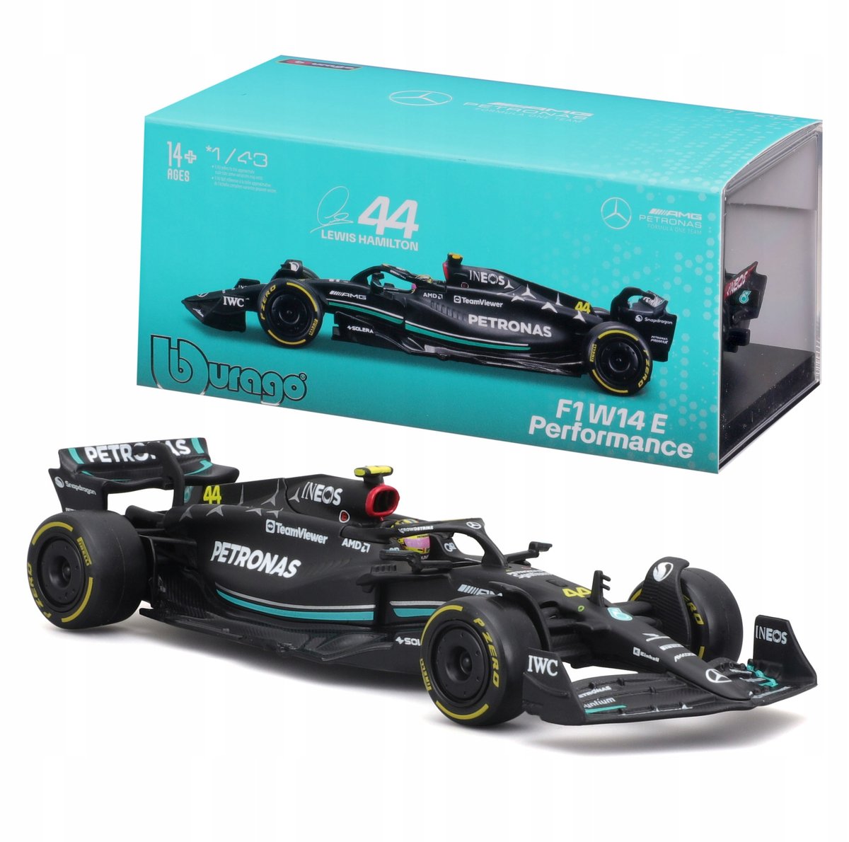 BOLID F1 Mercedes AMG W14 E 2023 Lewis Hamilton 1:43 BBURAGO 18-38081