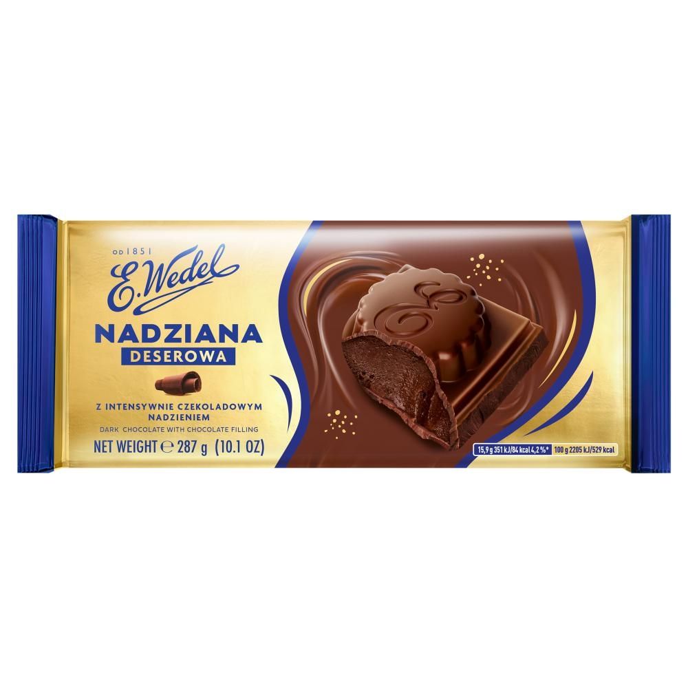 1x 287g WEDEL czekolada deserowa z nadzieniem czekoladowym