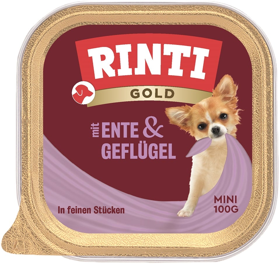 RINTI Gold Duck&Poultry Mini tacka kaczka i drób 100 g