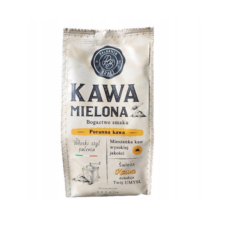 Kawa Mielona Poranna Palona w Włoskim Stylu Palarnia Braci 200g