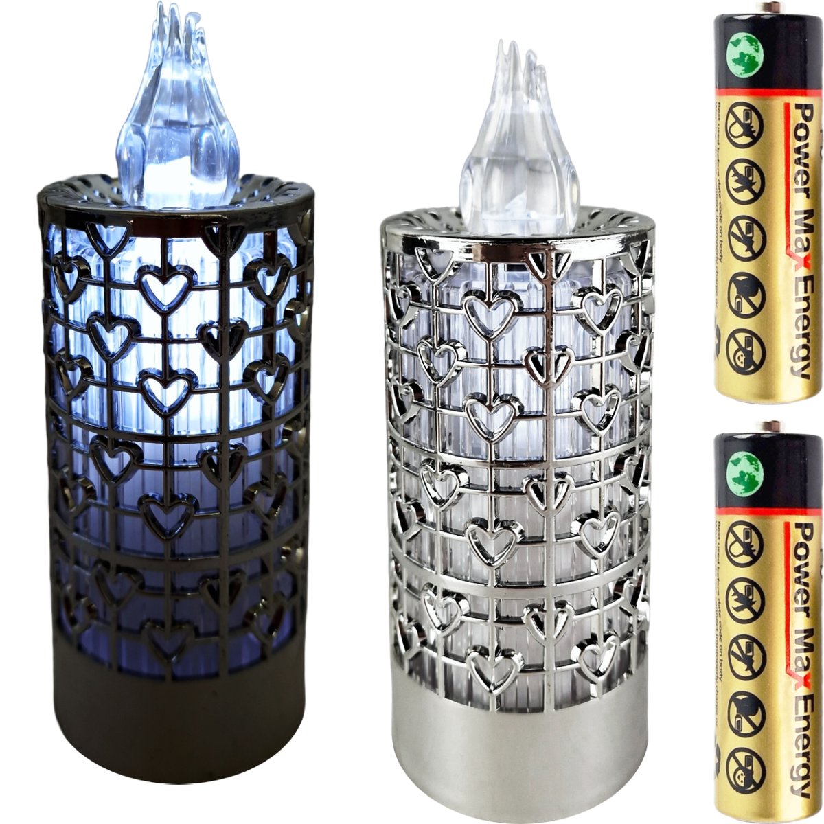 Świeca Led Na Baterie Ażurowa Wkład Led Znicz Zniczy Świeczka 15Cm Wysoka