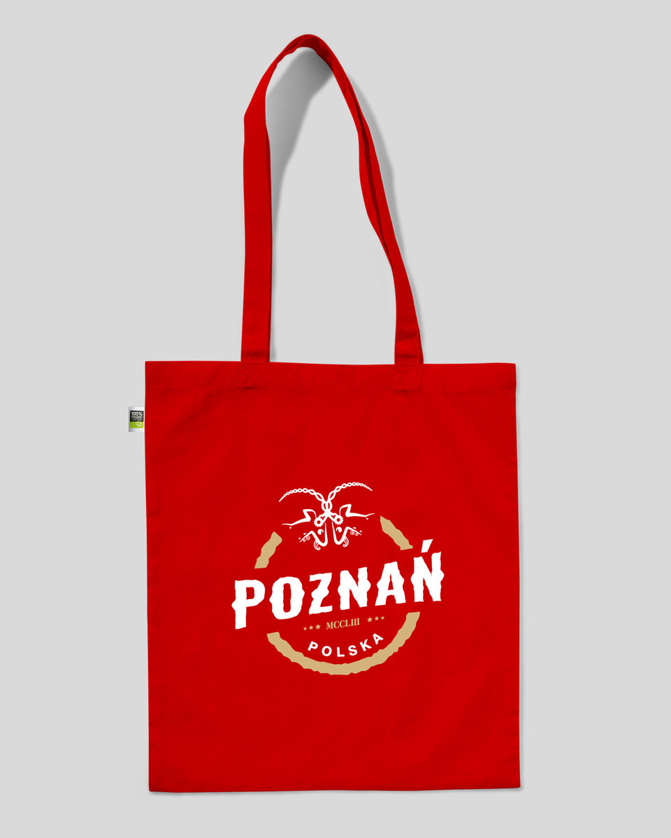 TORBA BAWEŁNIANA NA ZAKUPY  POZNAŃ Czerwony