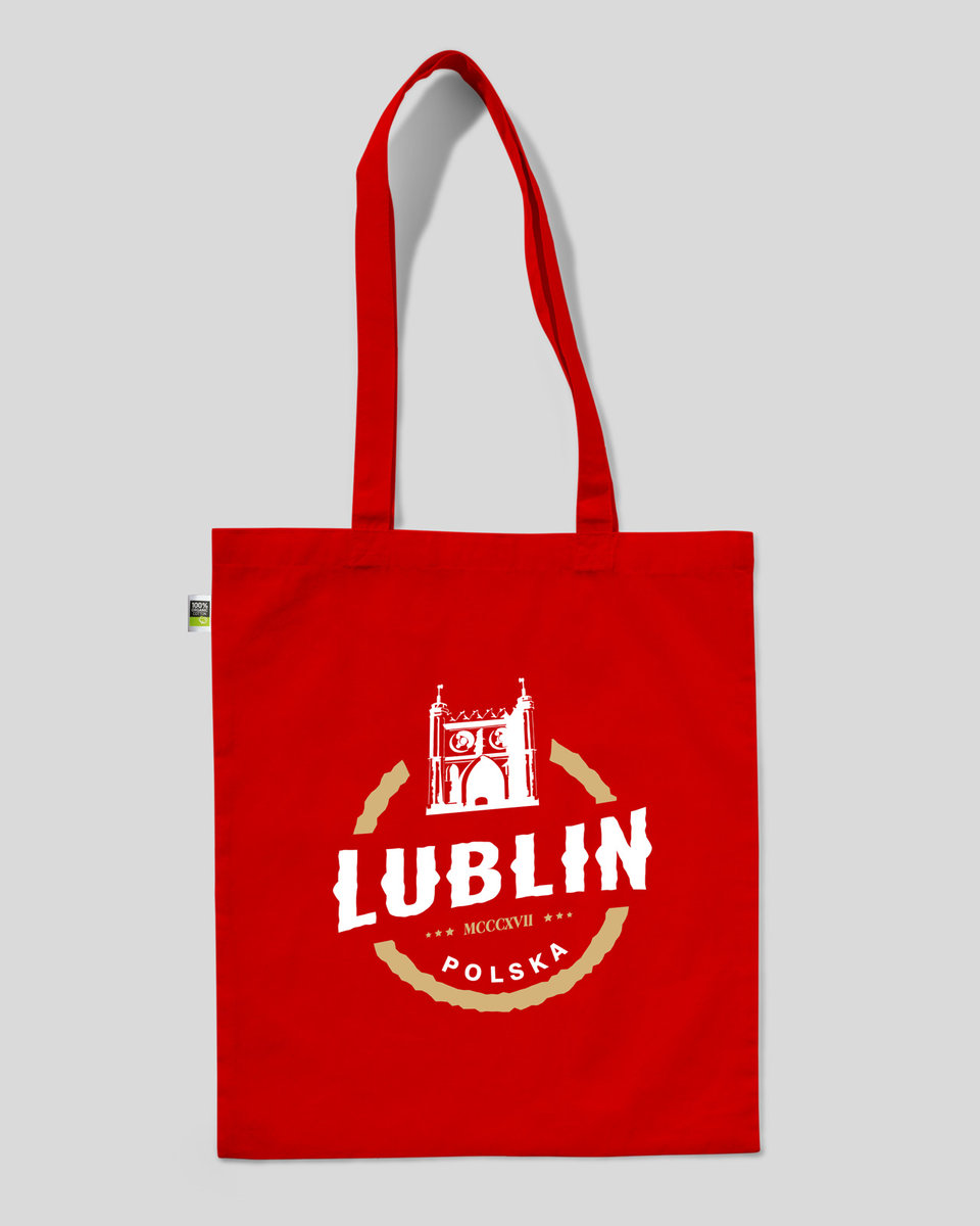 TORBA BAWEŁNIANA NA ZAKUPY LUBLIN Czerwony