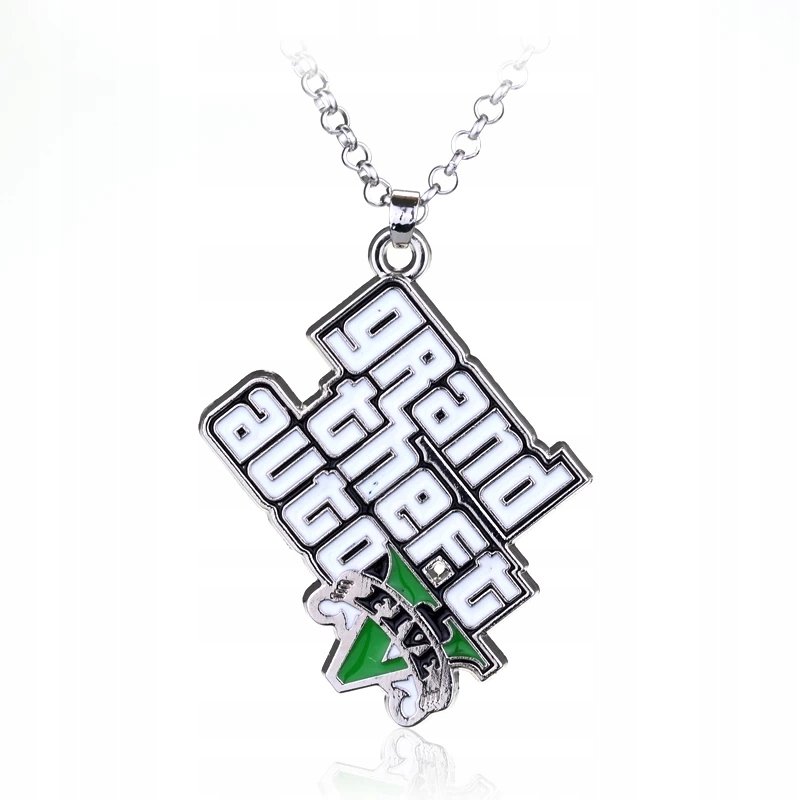 Naszyjnik łańcuszek chain grand theft auto V Gta V srebrny prezent