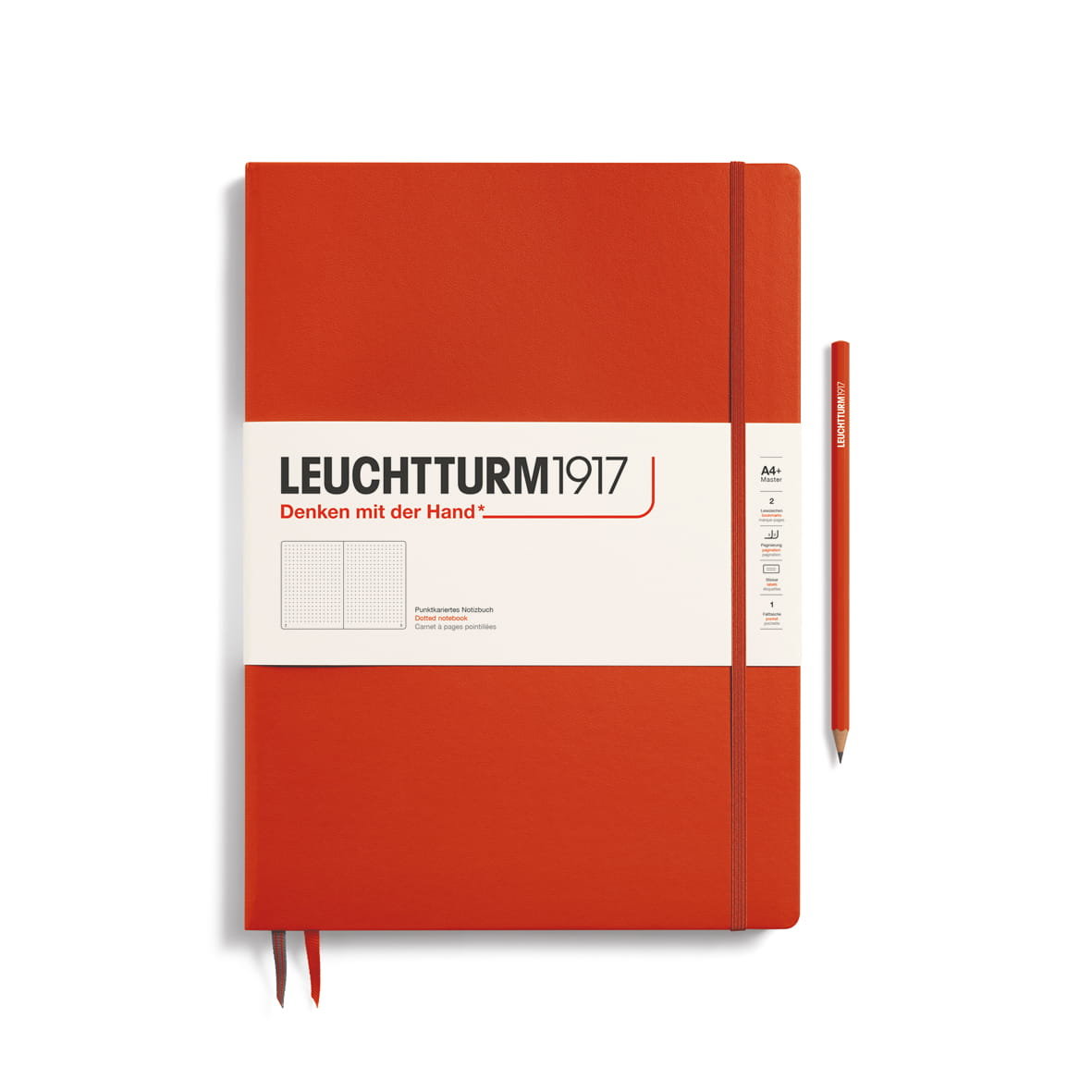 Notatnik Leuchtturm1917 Master Slim A4+, Kropki, Fox Red