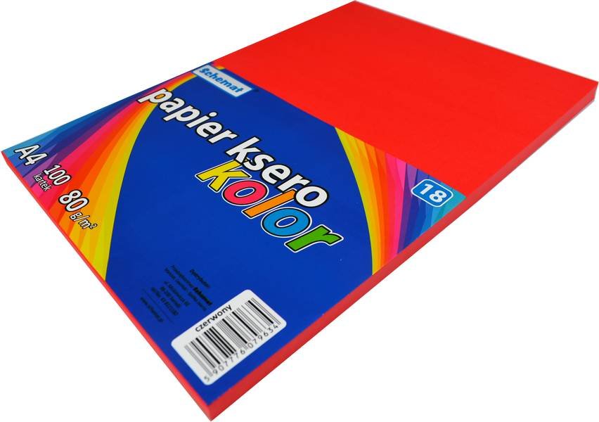 Papier KSERO formatu A4 koloru CZERWONEGO 100 kartek
