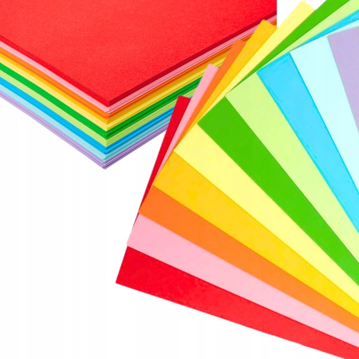 PAPIER KOLOROWY RYSUNKOWY A4 DLA DZIECI 100 KARTEK 10 KOLORÓW