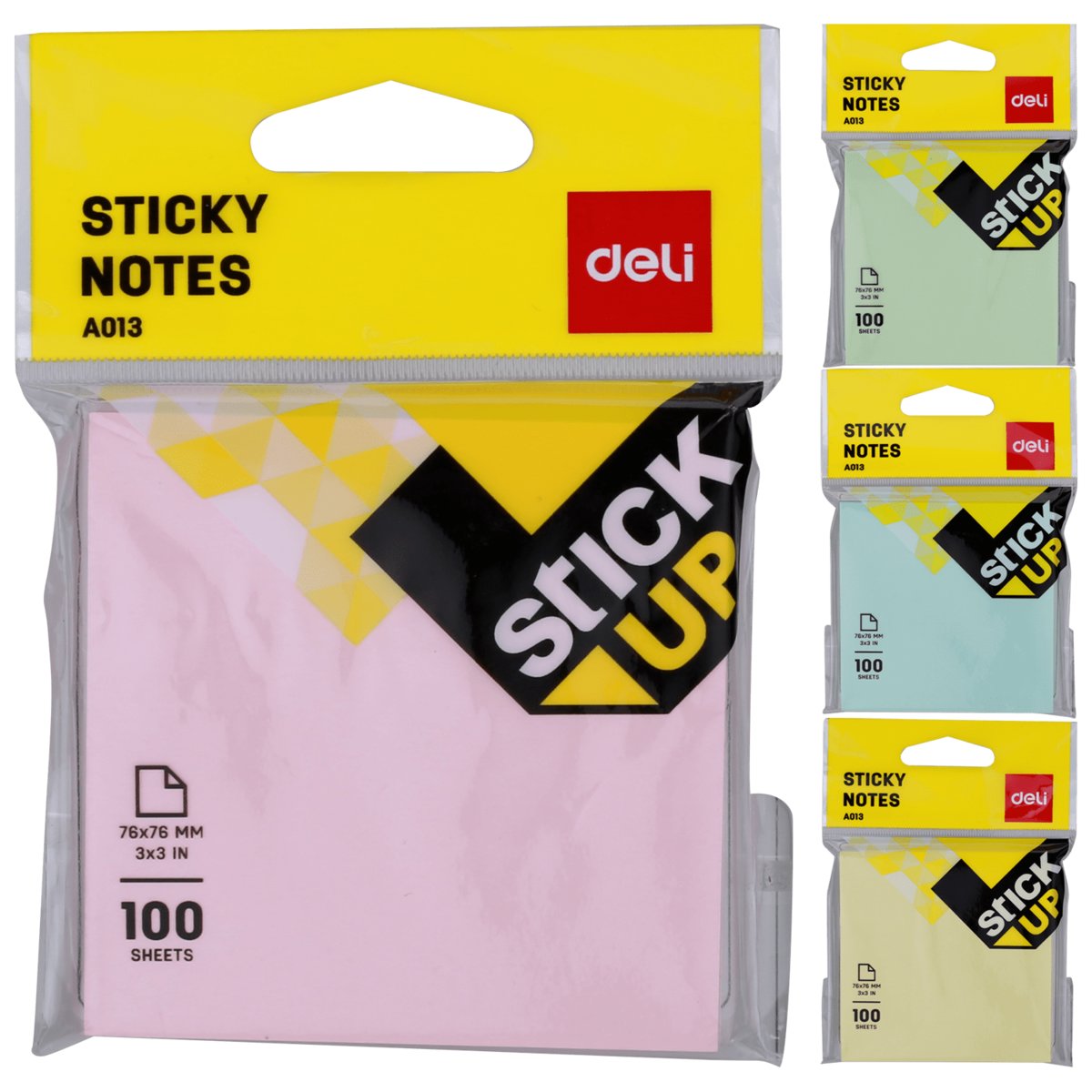 Notes samoprzylepny notatnik organizer Deli 76mm*76mm 100 kartek