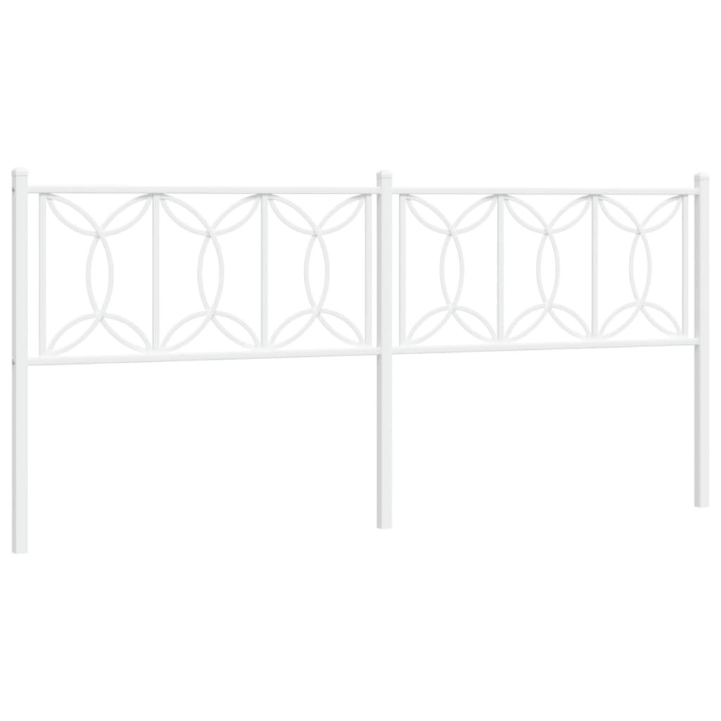 vidaXL Metalowe wezgłowie, białe, 200 cm