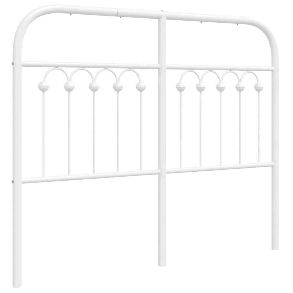 vidaXL Metalowe wezgłowie, białe, 120 cm