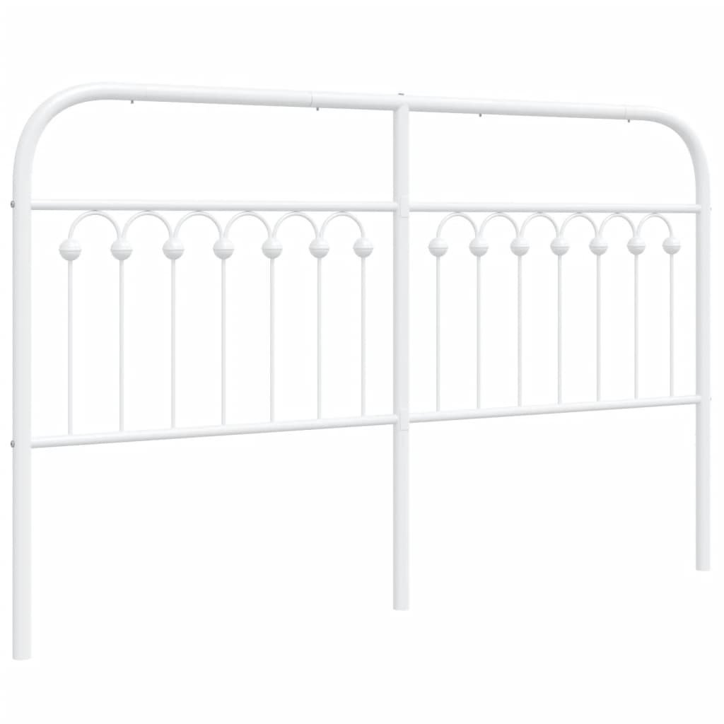 vidaXL Metalowe wezgłowie, białe, 150 cm