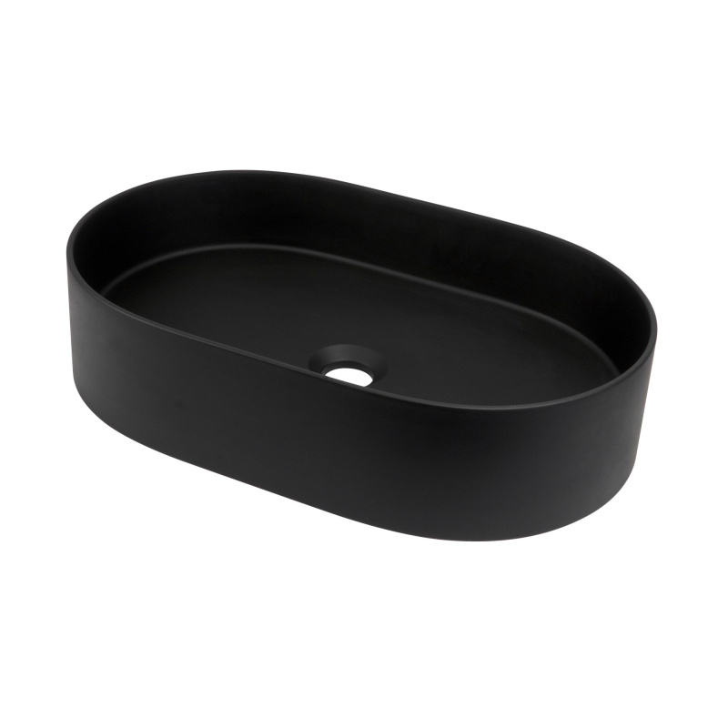 Deante Silia Umywalka nablatowa 55x35 cm nero CQSNU6S