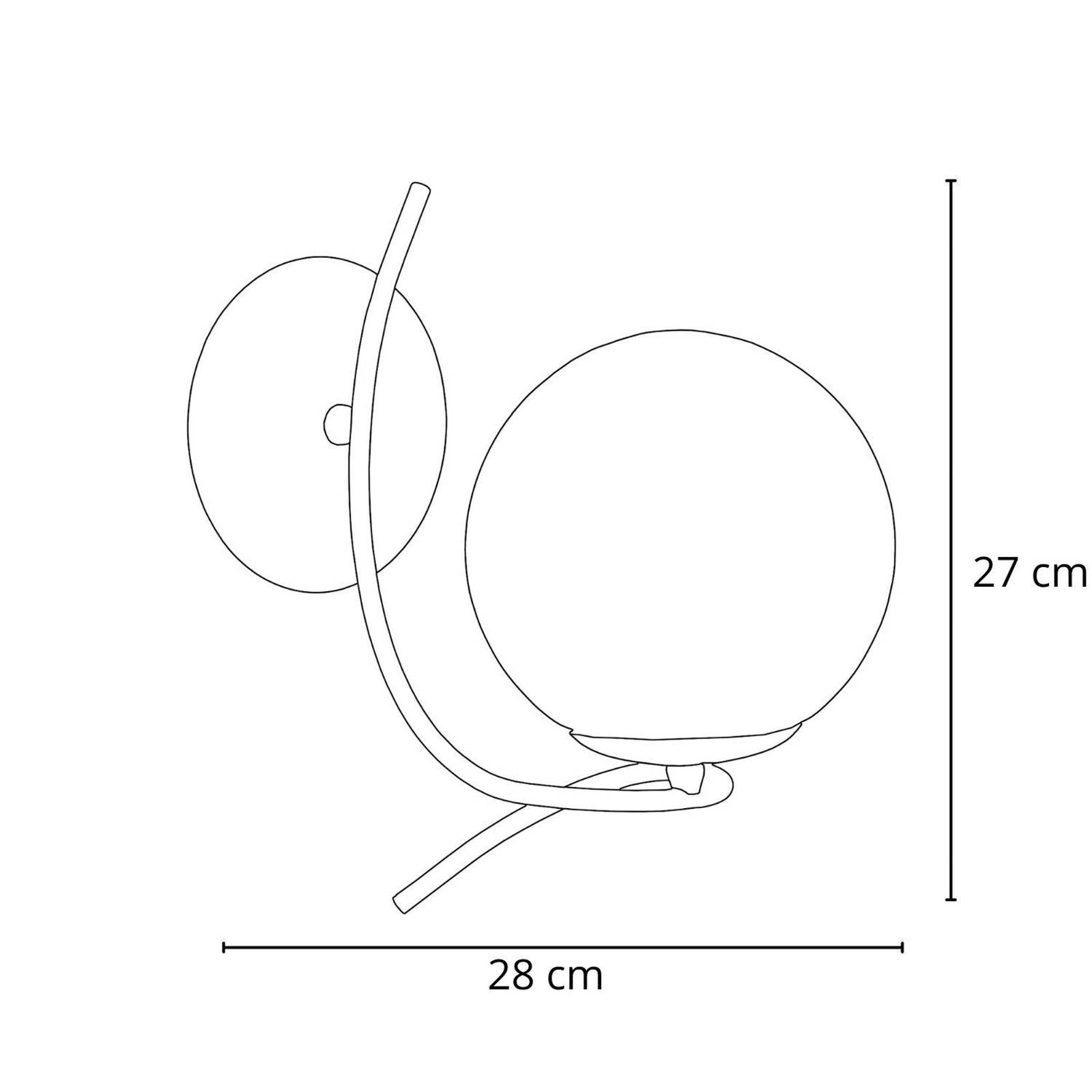 Alfa Kinkiet Sentia, chrom / dymny szary, szkło, Ø 15 cm