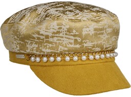 Czapka Żeglarska z Perlami Brocade by Seeberger, żółty, One Size