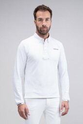 Harcour Koszulka konkursowa męska PIANO POLO ML - white