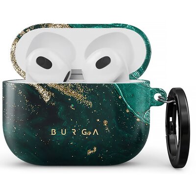 Etui na słuchawki BURGA Emerald Pool do Apple AirPods 3 Zielono-złoty