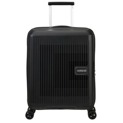 Walizka mała poszerzana American Tourister AeroStep - black