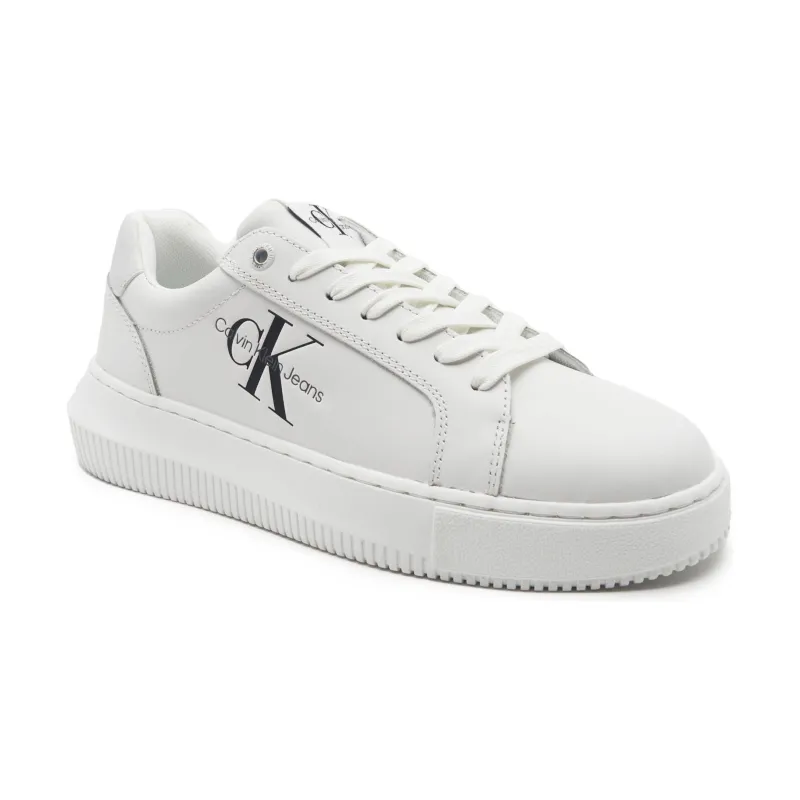 CALVIN KLEIN JEANS Skórzane trampki CHUNKY CUPSOLE MONOLOGO