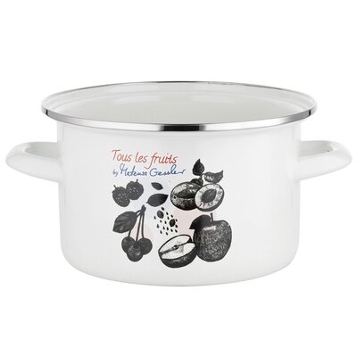 Garnek emaliowany Emalia Polska Pleszew Fruits by Mateusz Gessler 18 cm 2,65 l