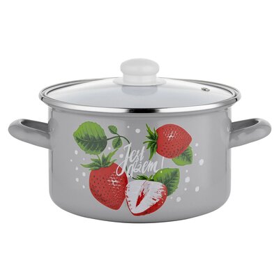GARNEK TRADYCYJNY EMALIOWANY DŻEM 4,1L 20CM INDUKCJA
