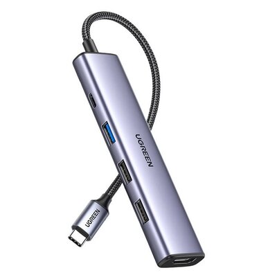Adapter HUB UGREEN CM478 USB-C do HDMI, USB-A 3.0, 2x USB-A 2.0, PD