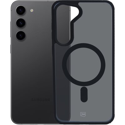 Etui 3MK Smoke MagCase do Samsung Galaxy S23+ Czarny transparentny