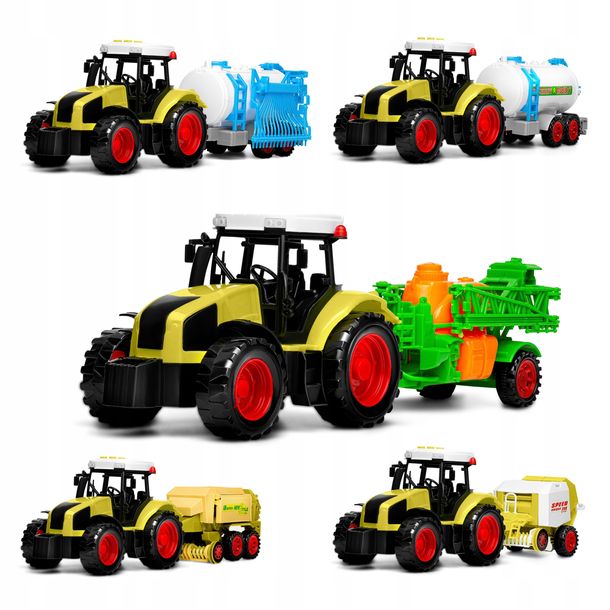 Duży TRAKTOR wiele modeli traktorek zabawka dla dzieci dźwięki światła