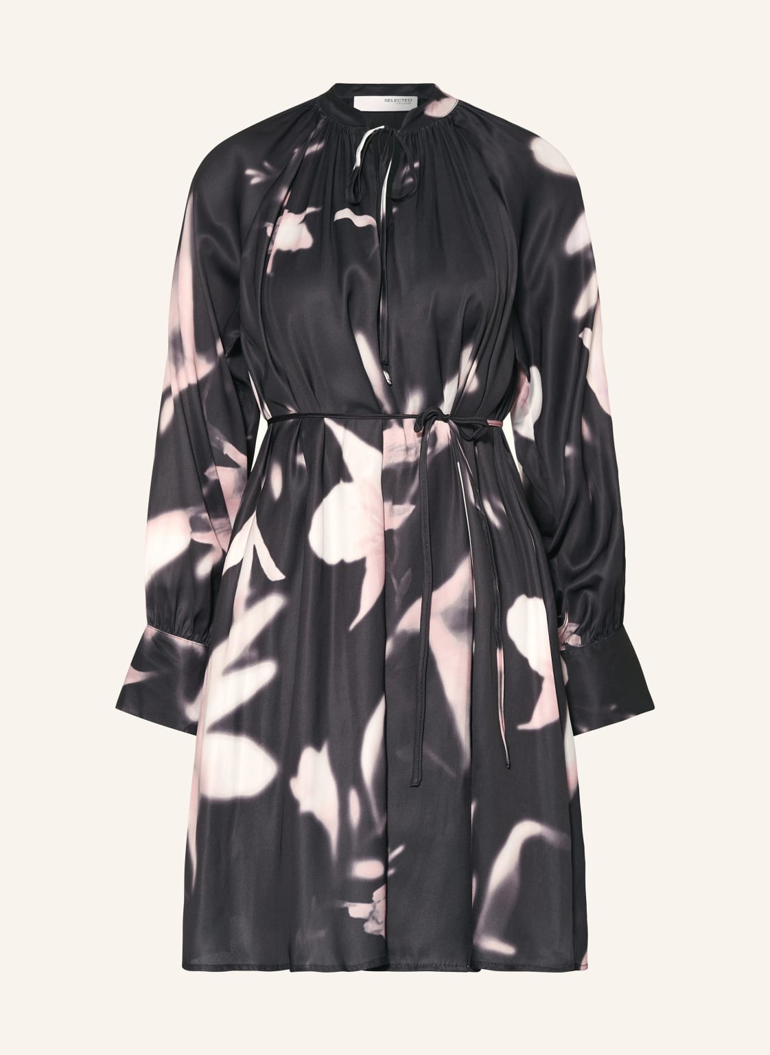 Selected Sukienka Satynowa Slfribelle schwarz