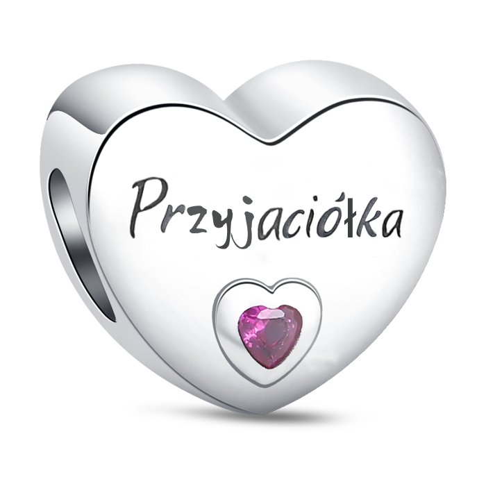 Zawieszka SREBRO 925 Charms koralik do PANDORA Przyjaciłka Serce