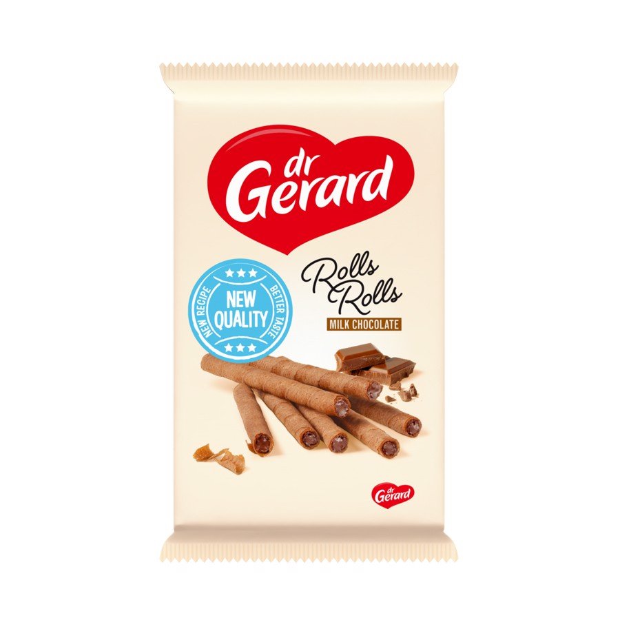 Dr Gerard Rolls Rolls Rurki waflowe z mleczną czekoladą 144g Lider