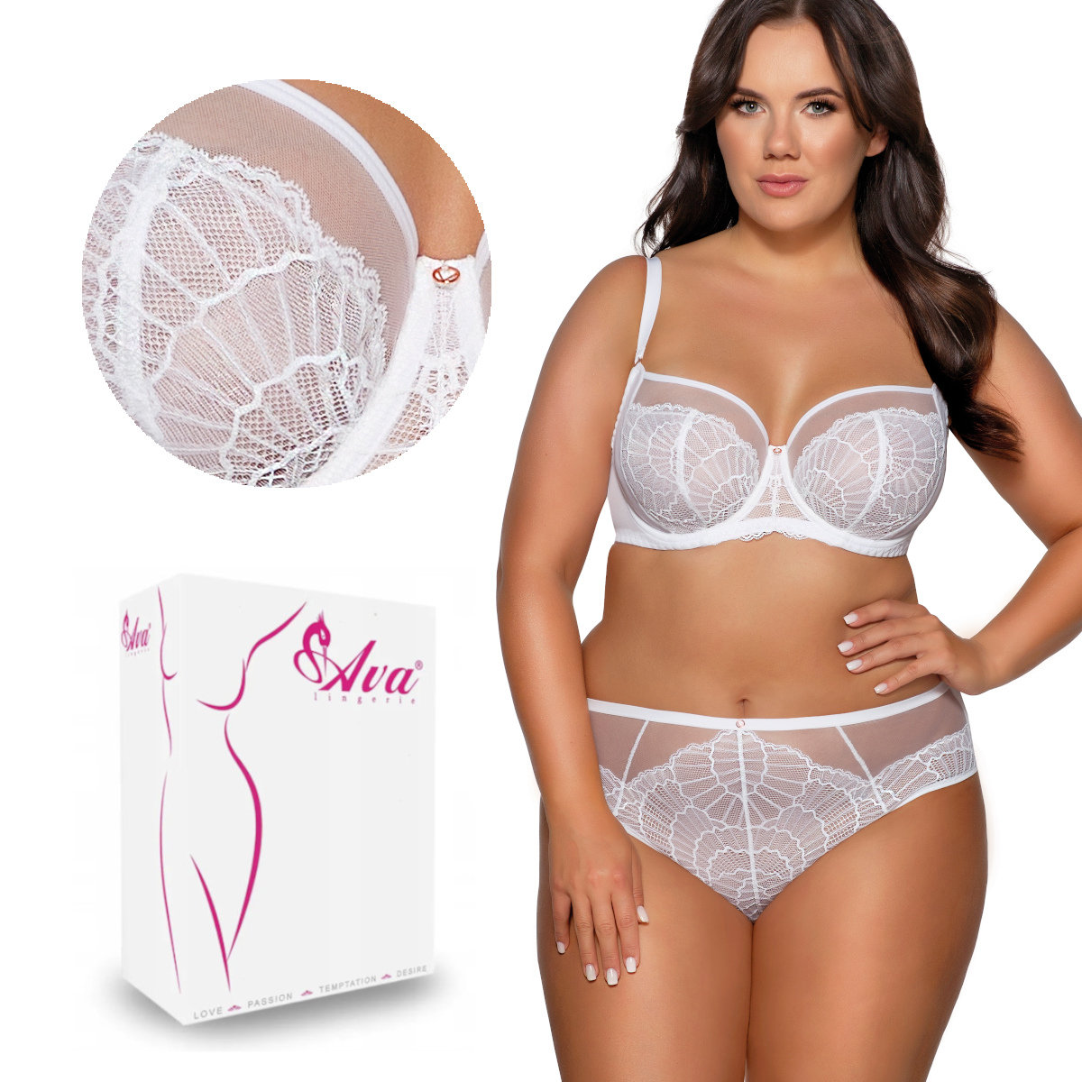 Biustonosz Soft Side Support AV 2109 miękki biały  100G