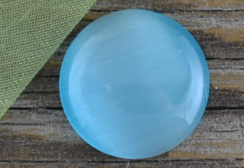 [046104] Kaboszon kocie oko 14mm morski 2szt