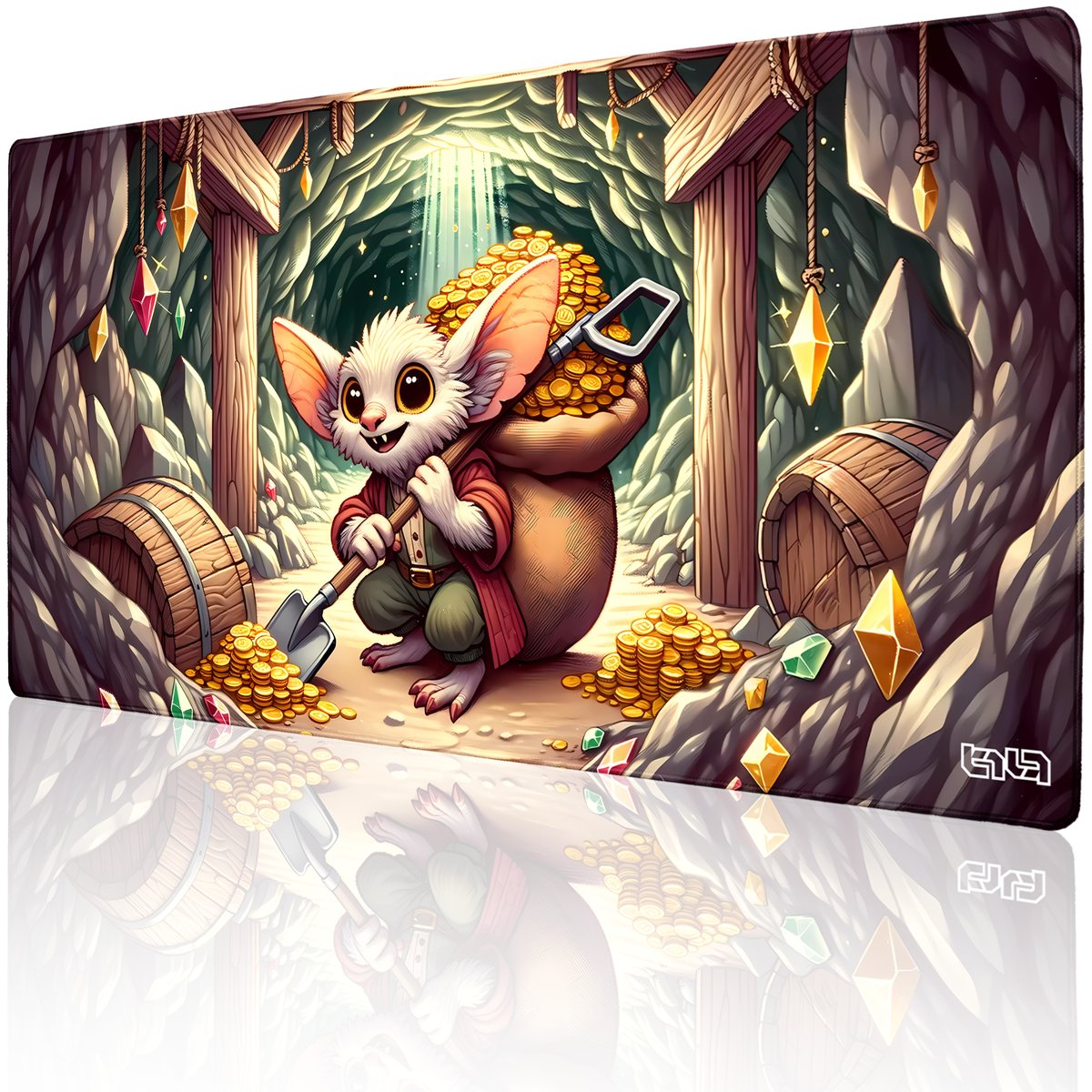 PODKŁADKA POD MYSZ MYSZKĘ Sknerek 100x50 TILT Antypoślizgowa Gamingowa