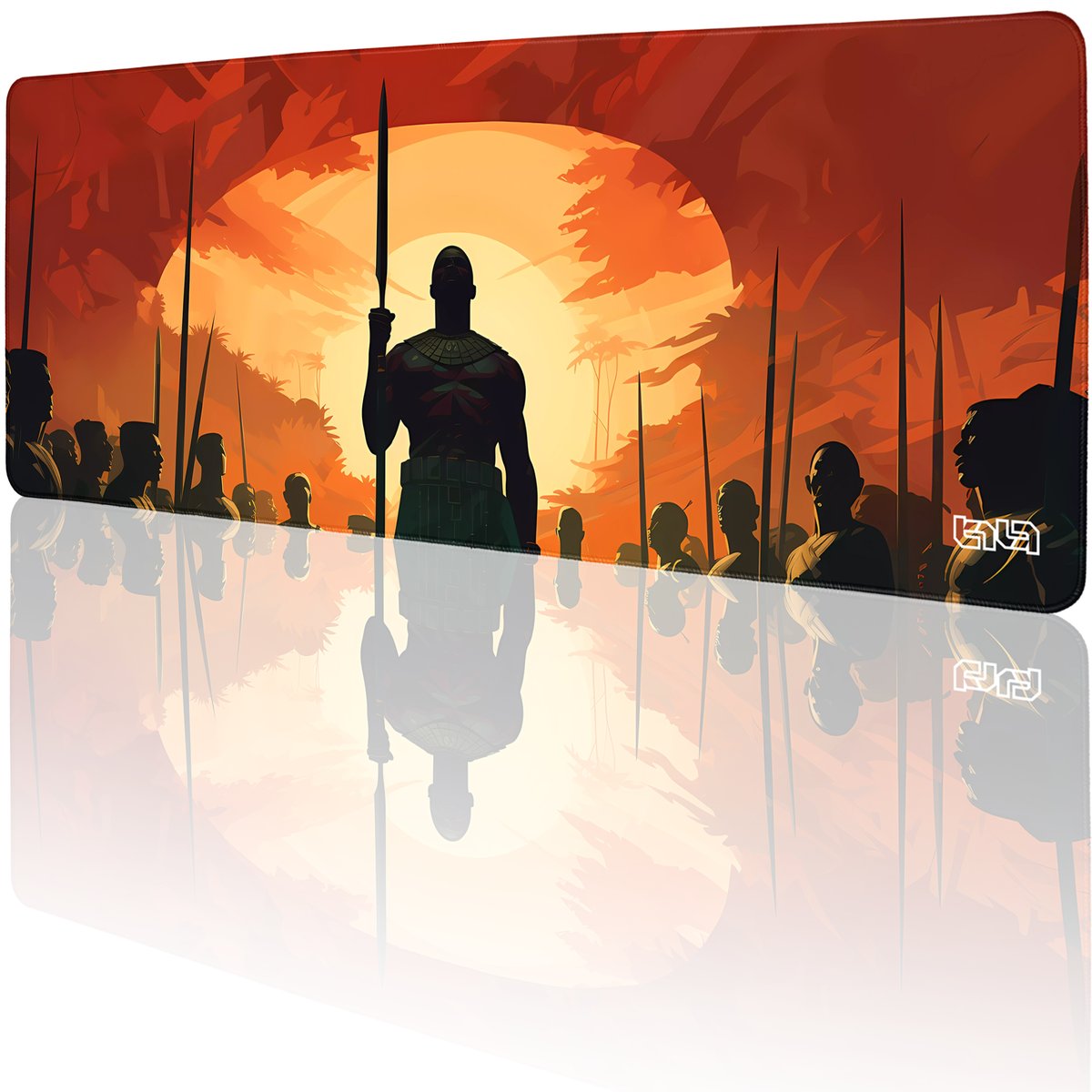 PODKŁADKA GAMINGOWA Afrykańscy Wojownicy 80x30 TILT Gamingowa XXL Prezent