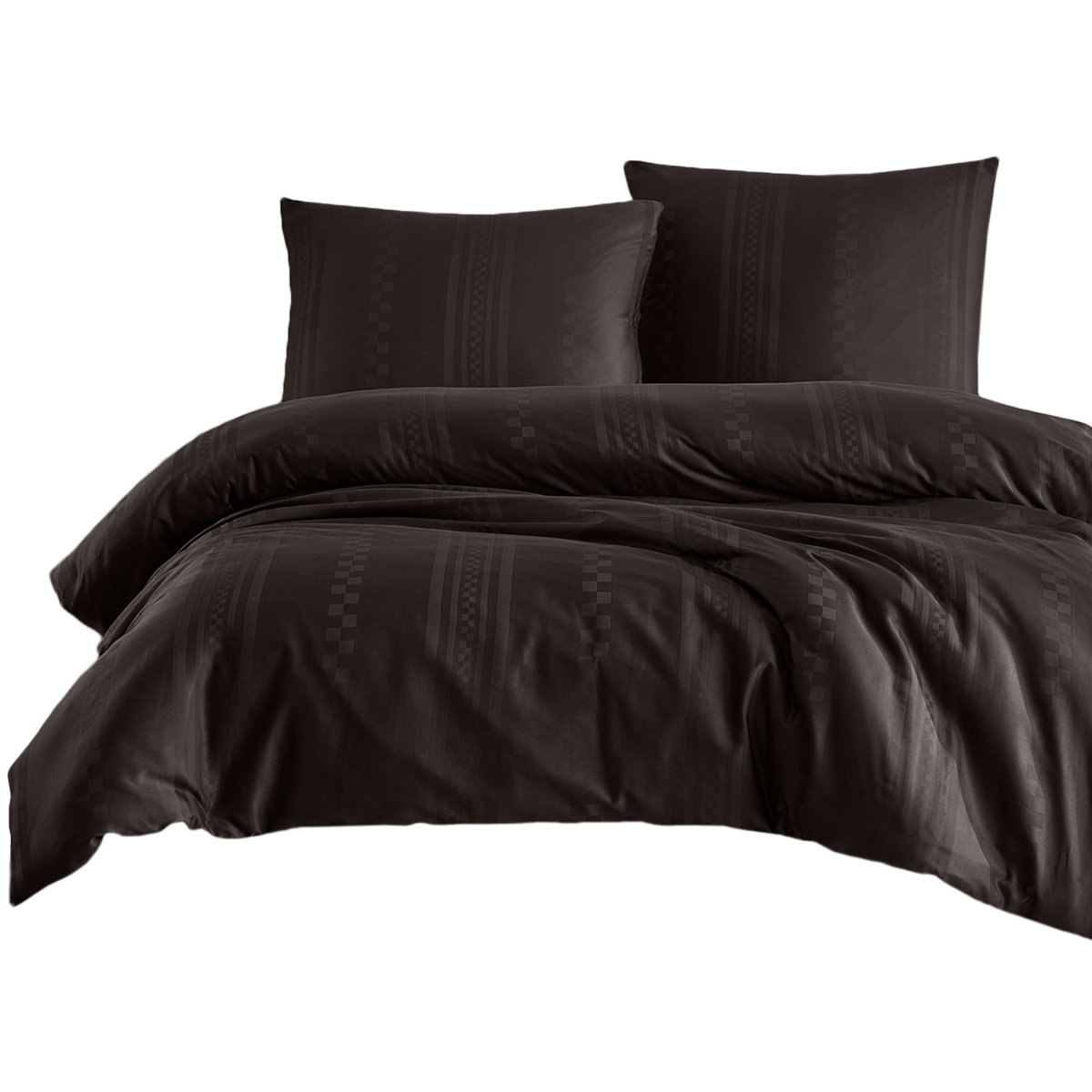 Pościel bawełniana 180x200 z satynowym połyskiem Capital antracyt