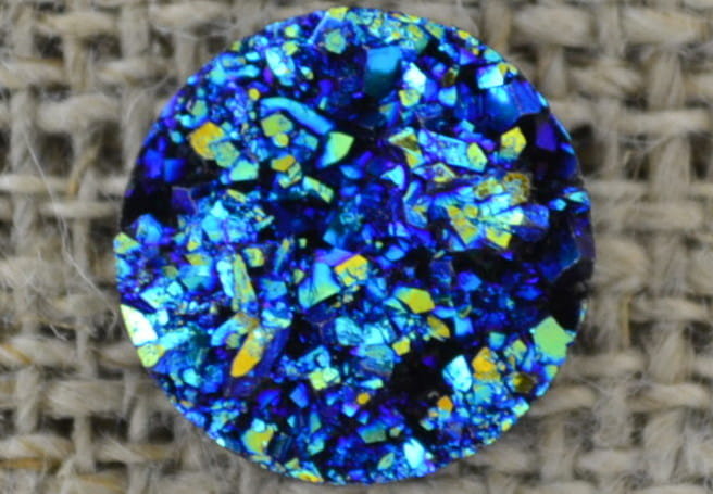 [802506] Kaboszon druzy okrągły 12mm turkus 2szt