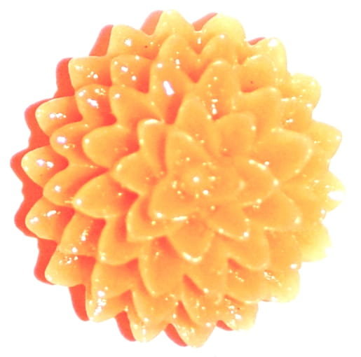[802175] Kwiatek okrągły ząbki pomarańczowy 3szt