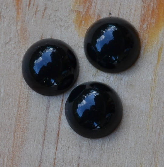 [550114] Kaboszon akrylowy 10mm 20szt czarny