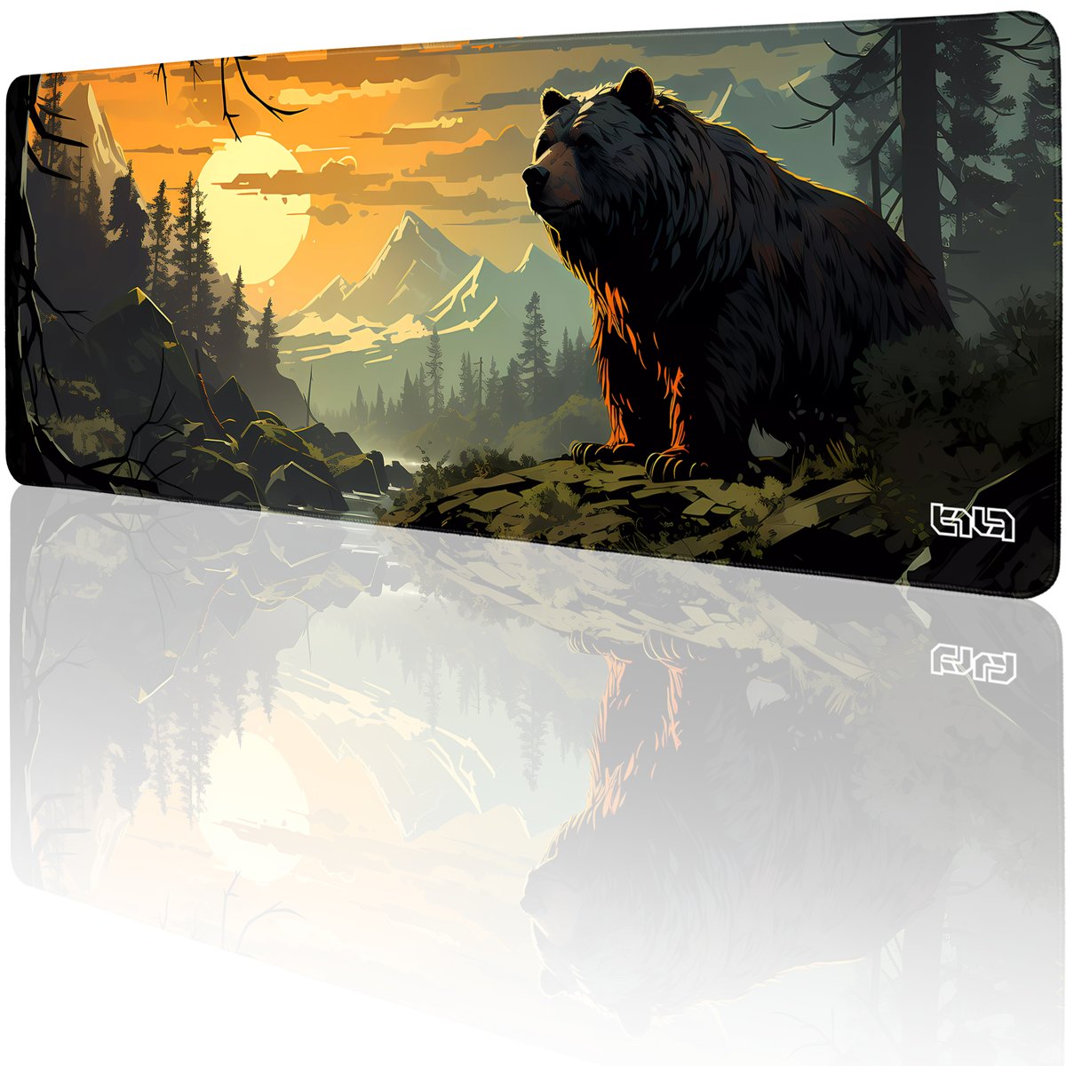 DUŻA PODKŁADKA POD MYSZKĘ Niedźwiedzi Las 80x30 TILT Wytrzymała Gamingowa