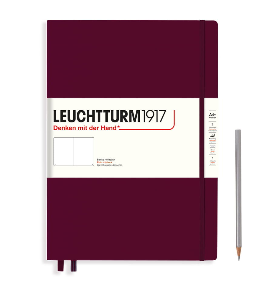 Notatnik Leuchtturm1917 Master A4+, Gładki, Bordowy
