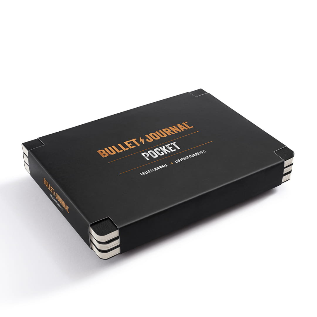 Zestaw Bullet Journal Leuchtturm1917 Pocket Czarny 3 szt.
