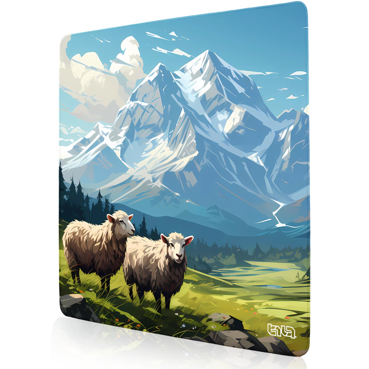 DUŻA PODKŁADKA POD MYSZKĘ Górskie Owce 50x50 TILT Antypoślizgowa