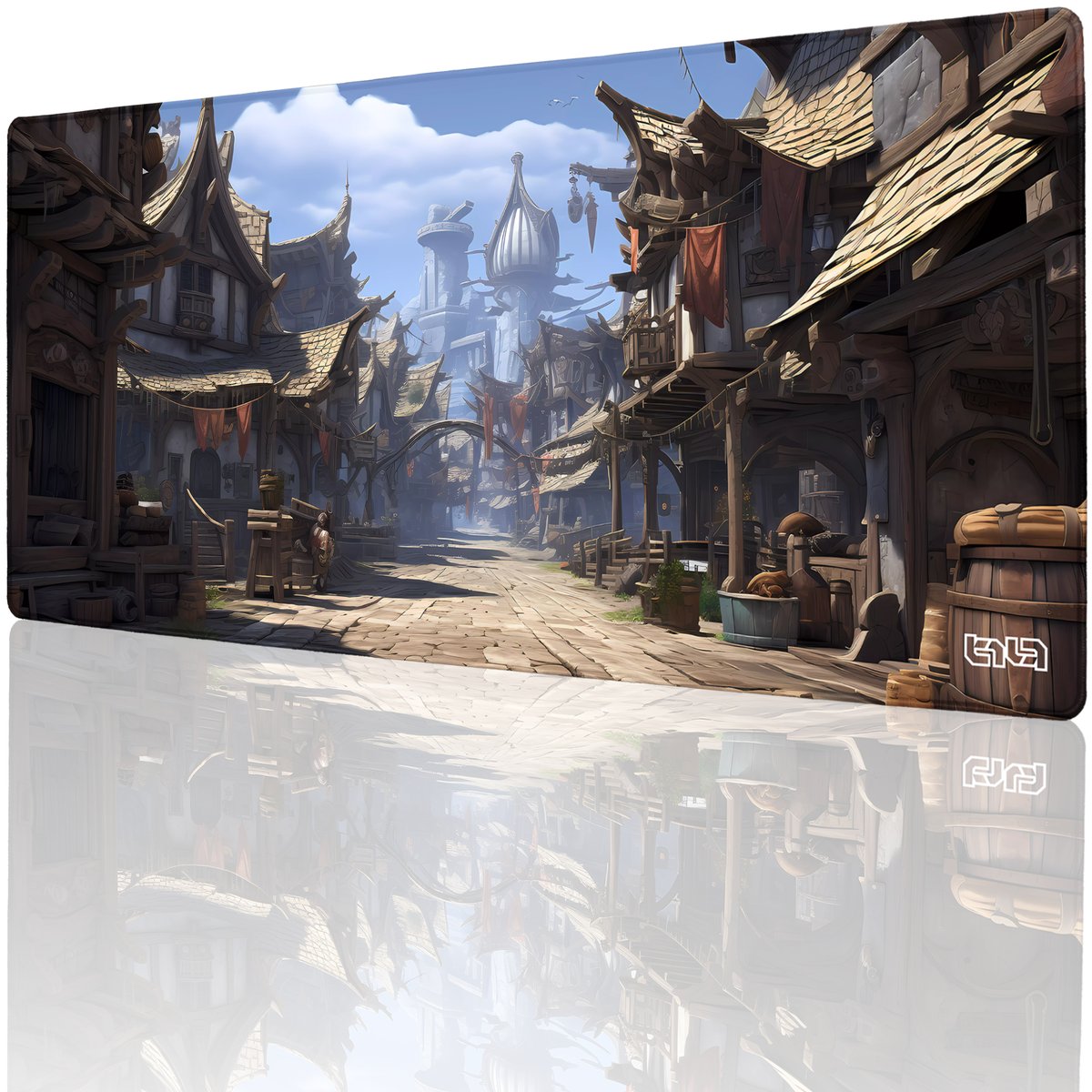 PODKŁADKA POD MYSZ GAMINGOWA Miasteczko Aether 90x40 TILT XXL Na biurko